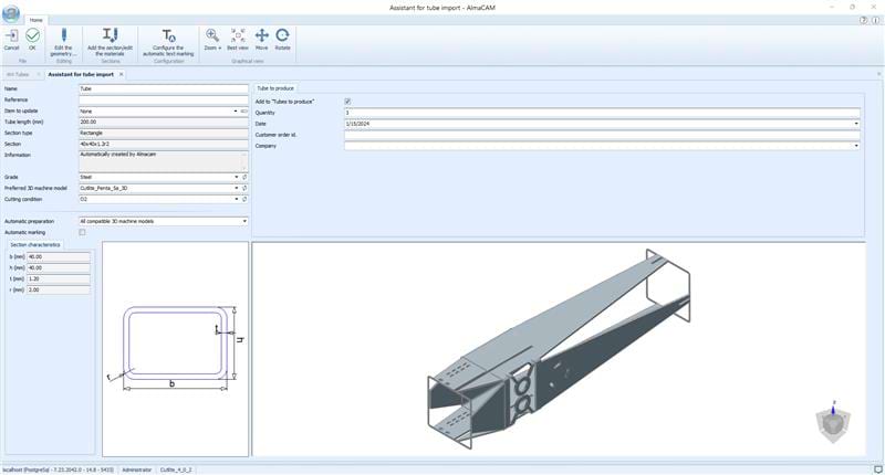 Tube CAD CAM software