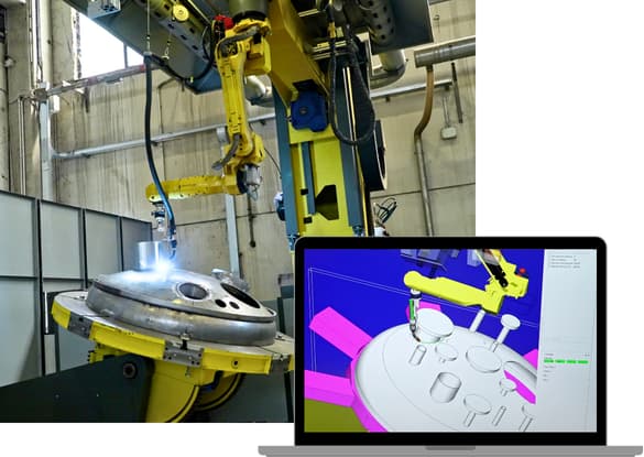 simulation yellow robotic welding OLP software